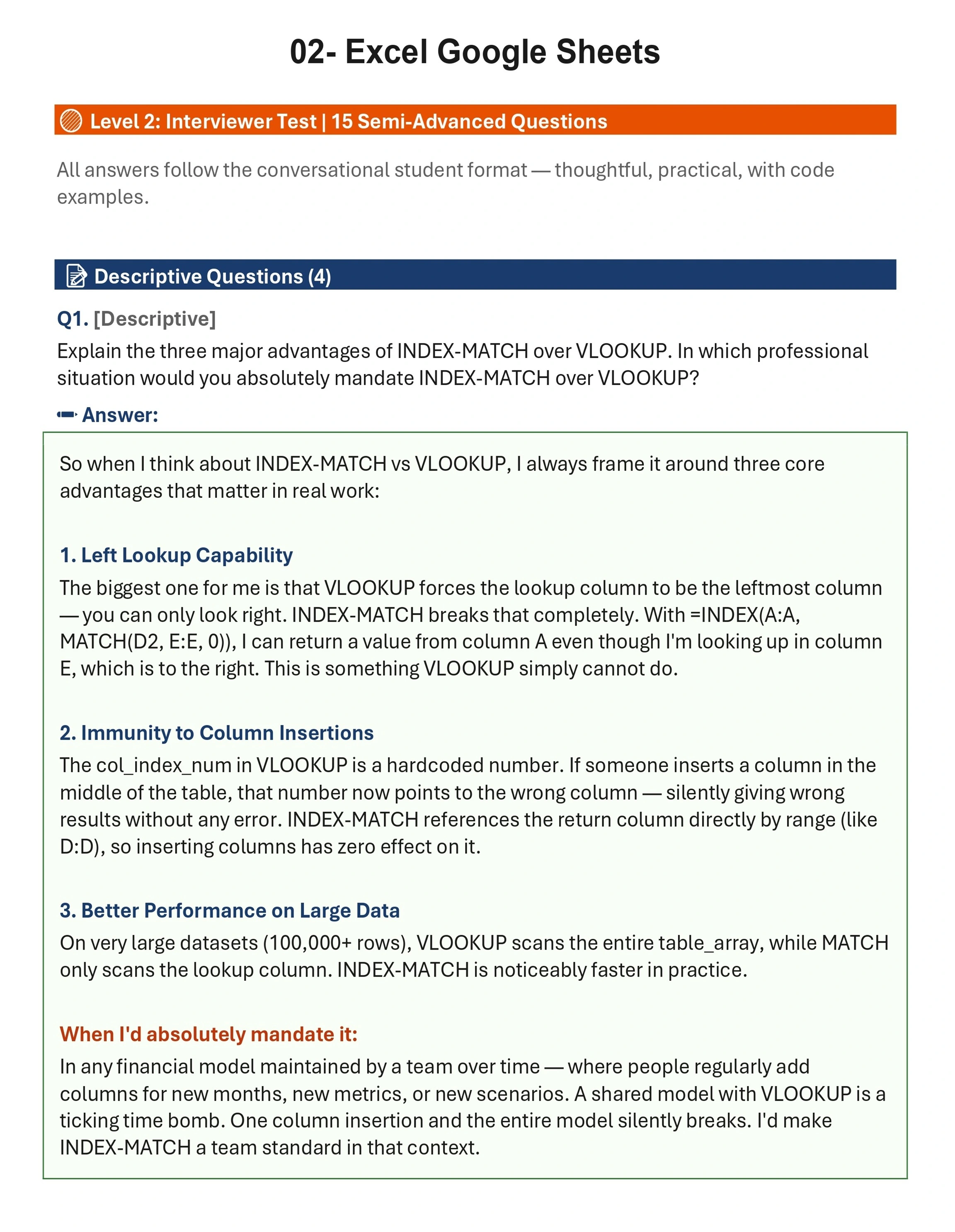 Power BI Scenario Questions sample page 2